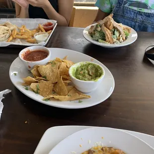 Chips and guac Caesar salad with chicken