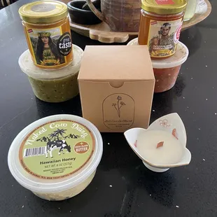 Farmers market finds: OG Salsa, Alaska jams, naked cow, latelier de claire candles