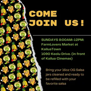 You can find us every other Sunday at the Kailua Farmers Market!