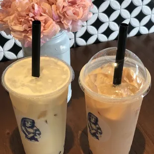 Coconut Milk Tea &amp; Strawberry Milk Tea