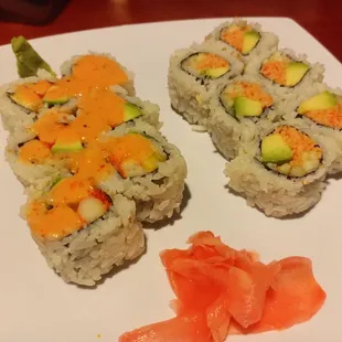 Baja California Roll and Spicy California Roll
