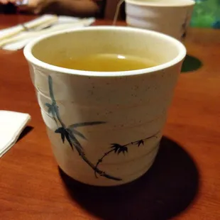 Starting off with hot green tea!