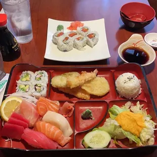 Sushi &amp; sashimi lunch plate