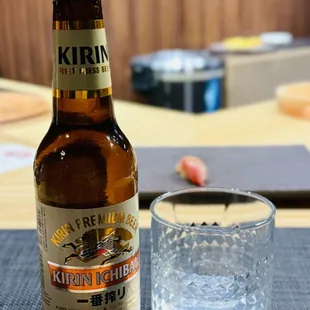 Must have Japanese beer and gin with omakase!