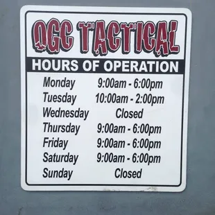 Hours of Op.