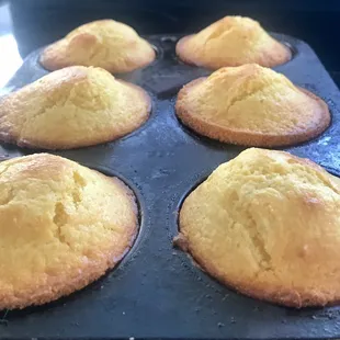 Cornbread Muffins, straight out of the oven.