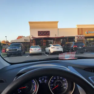 a view from inside a car