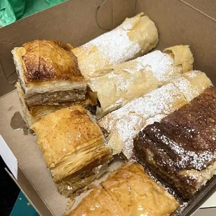 3 types of baklava and other goodies