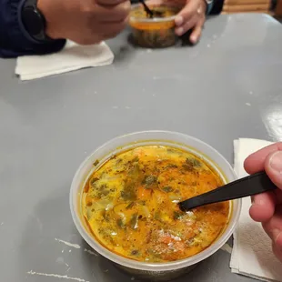 Bulgarian spinach soup is delicious