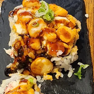 Baked Baby Scallop Roll
