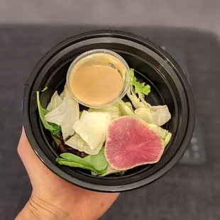 9/18/21 - Side salad takeout. Pretty sad.