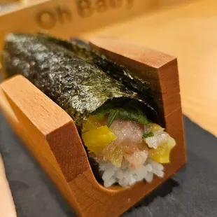 Negi Hama Hand Roll @ Oh Baby Sushi
