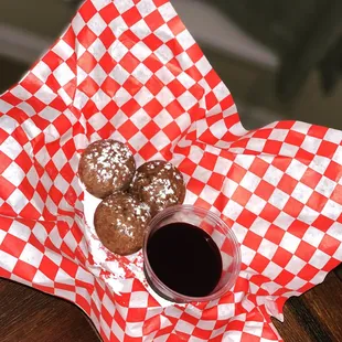 Ball &amp; Oates: Rolled Oats, Honey Nut Cheerios, Peanut Butter, and Honey, served with a side of Homemade Mixed Berry Coulis