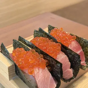 Chūtoro (Medium fatty tuna) &amp; Ikura