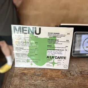 Menu.