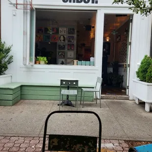 View from street seating