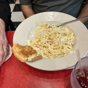Grilled Blackened Shrimp Alfredo