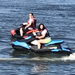 Happy customers 1st time on jet skis!