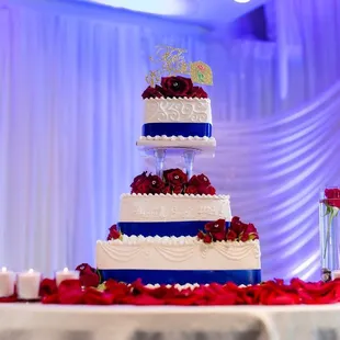 Our beautiful and delicious Beauty and the Beast inspired wedding cake. Thank you so much, Laurel!!