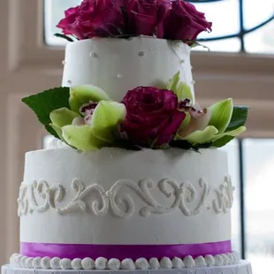 our 2-tier wedding cake. photo taken by alfred and emma photography
