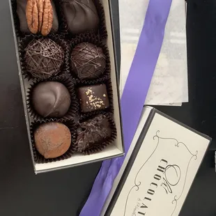 a box of assorted chocolates