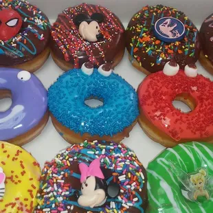 food, donuts, dough desserts