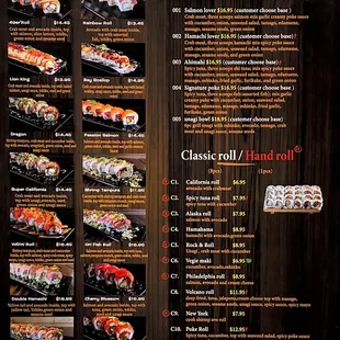 Menu front