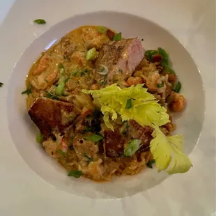 Voodoo Tuna w/Crawfish Cajun cream sauce @ Oh George!