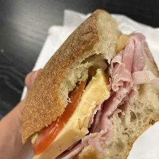 Ham and Basque cheese