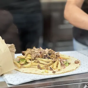 Shawarma wrap (lamb and turkey shawarma)