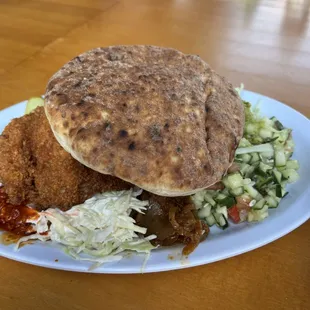 a plate of food on a table
