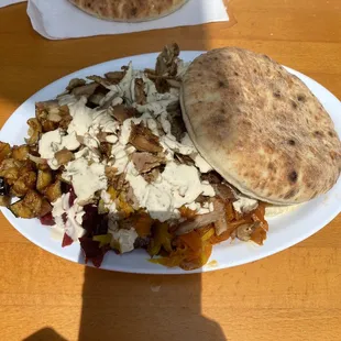 a plate of food on a table