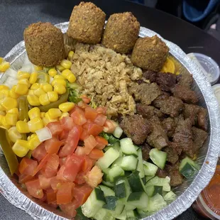 Combo platter + side of falafel