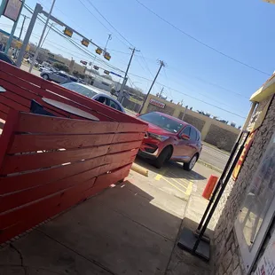 a car parked in a parking lot