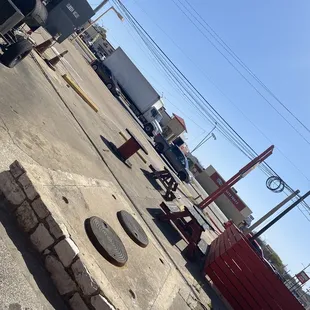 Uncovered seating area