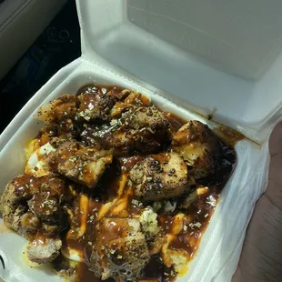 Rib tip baked potato