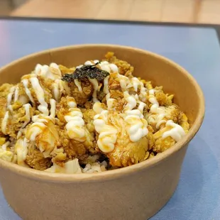 a bowl of food on a table