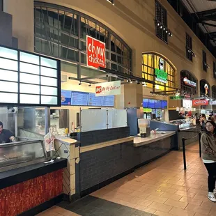 the inside of a restaurant