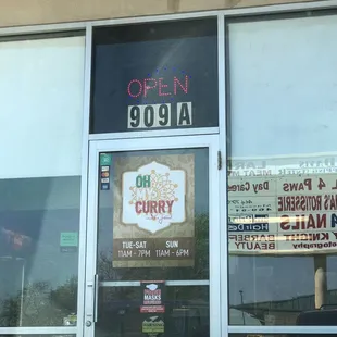 The front of the business.