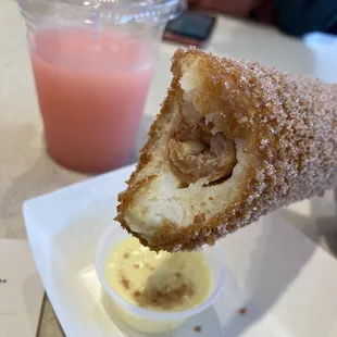 a donut with a bite taken out of it