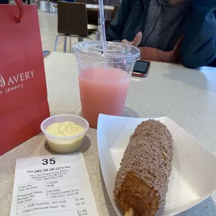 a plate of food and a drink