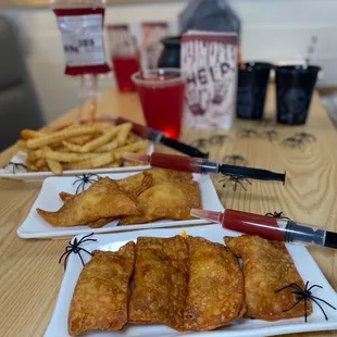 Deep Fried Bat  meat, Bloody  Rangoon , vampire fries