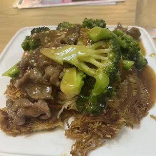 Beef Broccoli Cake Noodle