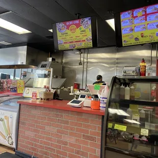 the inside of a restaurant