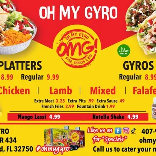 Updated menu july 2023