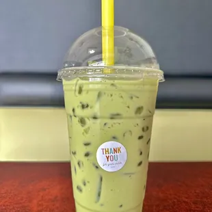 Thai Green tea with Crystal boba