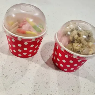 two cups of yogurt