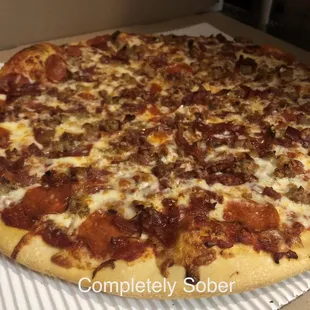 The Bypass Meatlovers pizza.