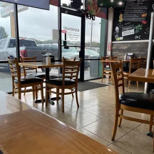 the inside of a restaurant