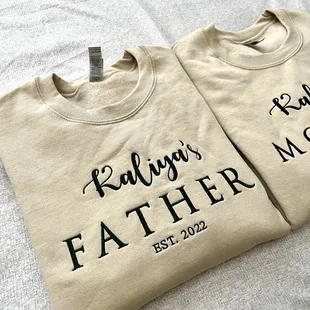 custom embroidered sweatshirt